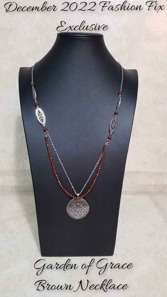 Garden of Grace Brown Necklace