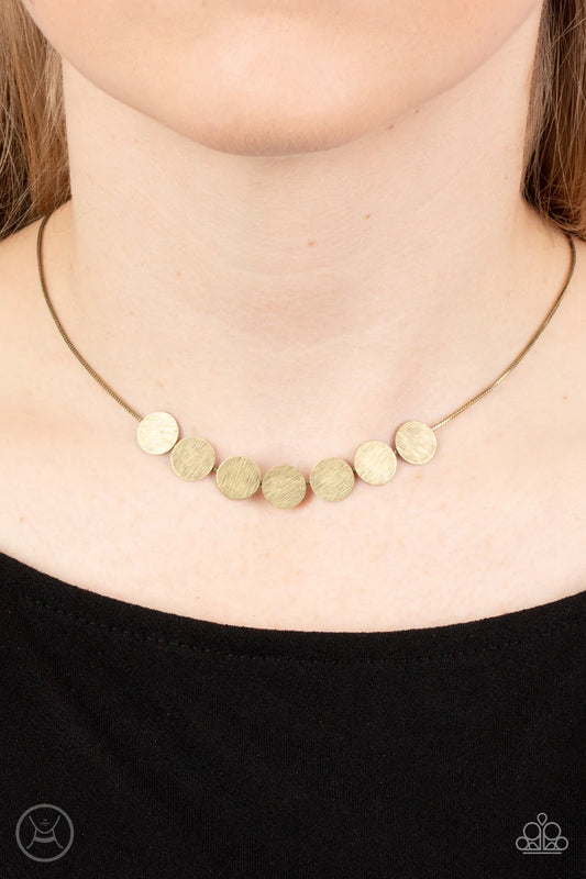 Slimmer Glimmer - Brass Necklace