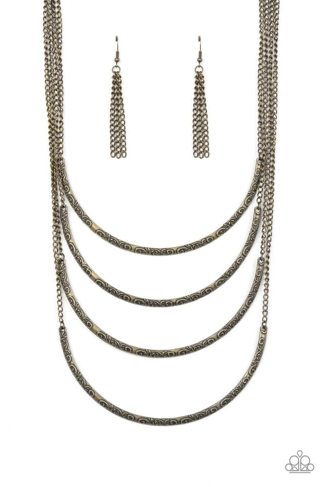 It Will Be Over MOON - Brass Necklace