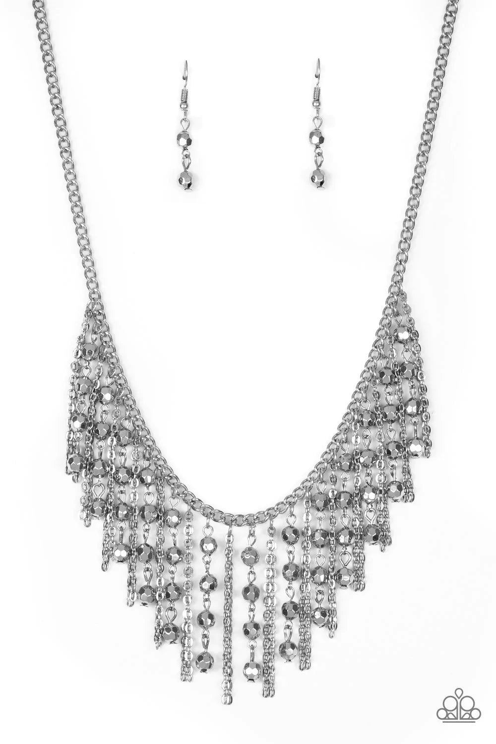 Rebel Remix Silver Fringe Necklace