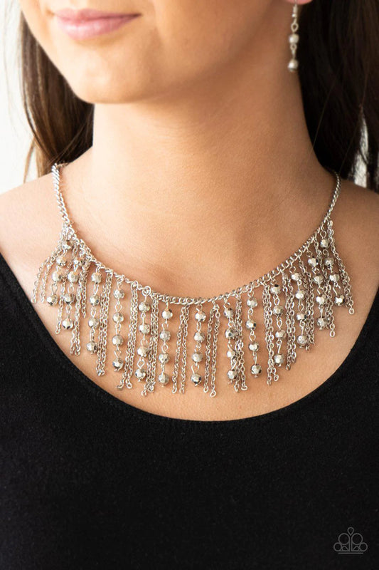 Rebel Remix Silver Fringe Necklace