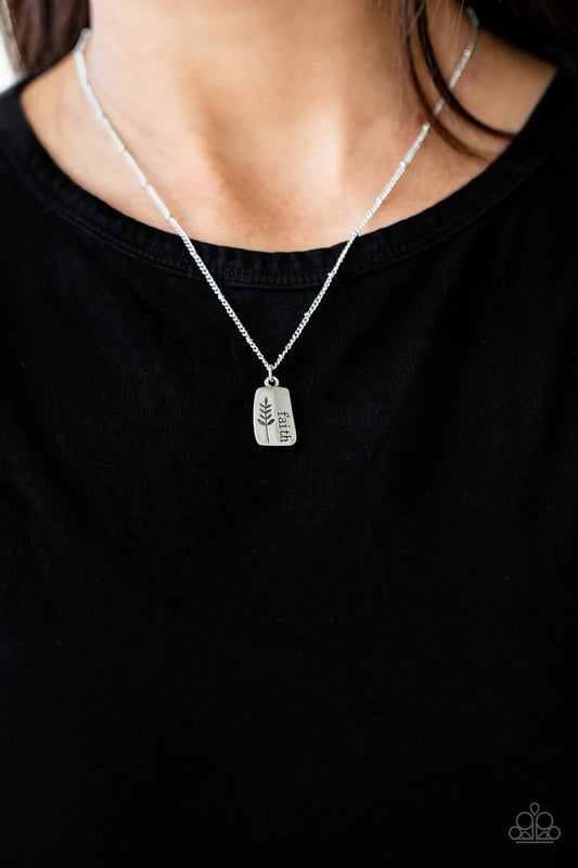 Faith Over Fear - Silver Necklace