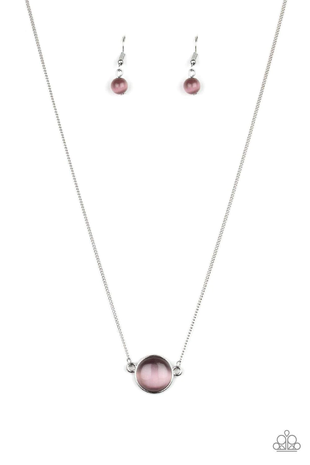 Rose-Colored Glasses - Purple Cat's Eye Necklace