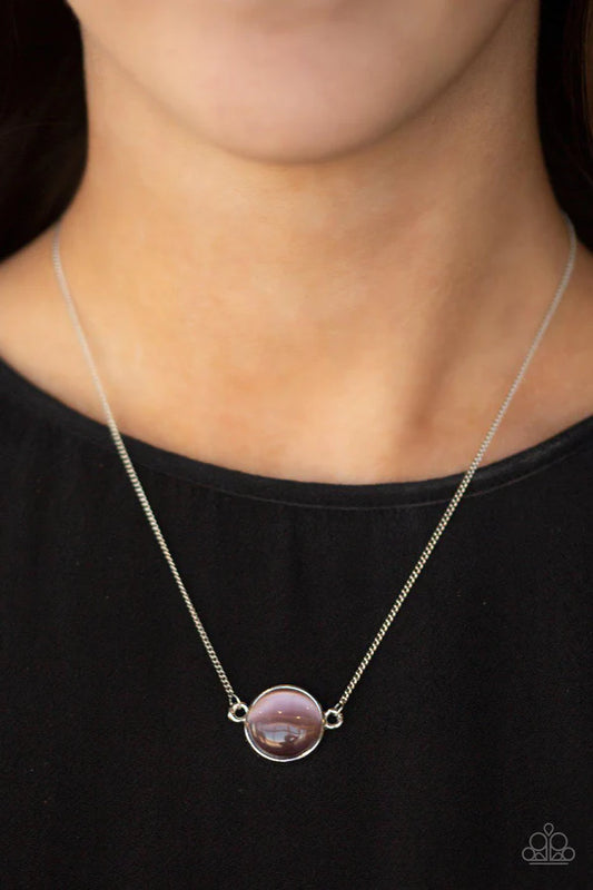 Rose-Colored Glasses - Purple Cat's Eye Necklace
