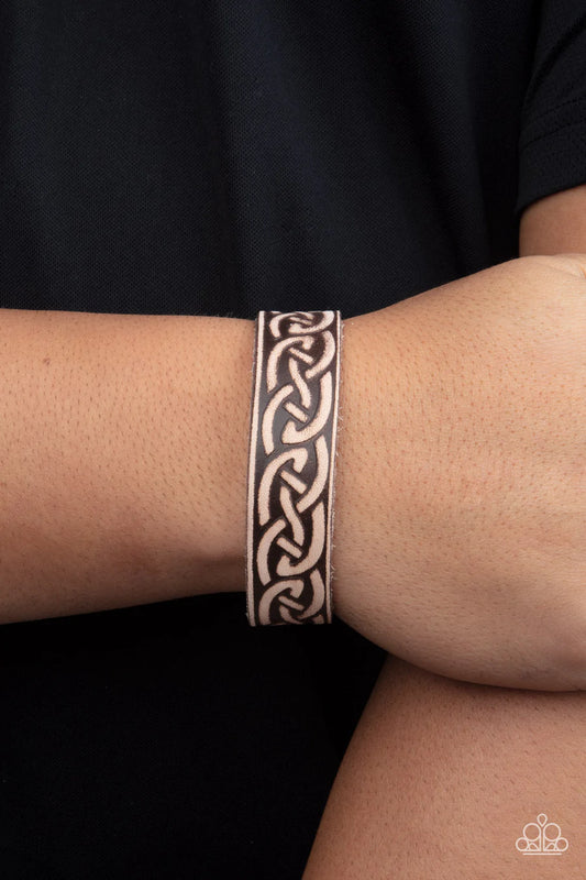 Rebel Runes - Brown Bracelet