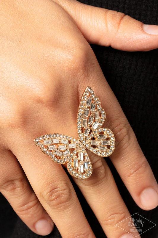 Flauntable Flutter - Gold Butterfly Ring