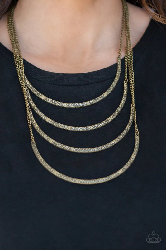 It Will Be Over MOON - Brass Necklace
