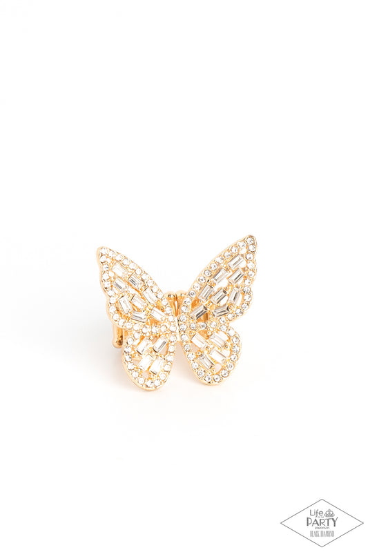 Flauntable Flutter - Gold Butterfly Ring