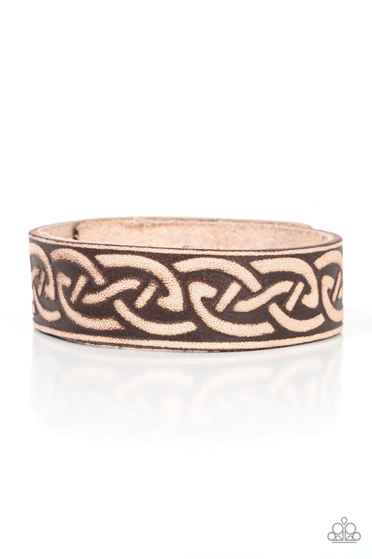 Rebel Runes - Brown Bracelet