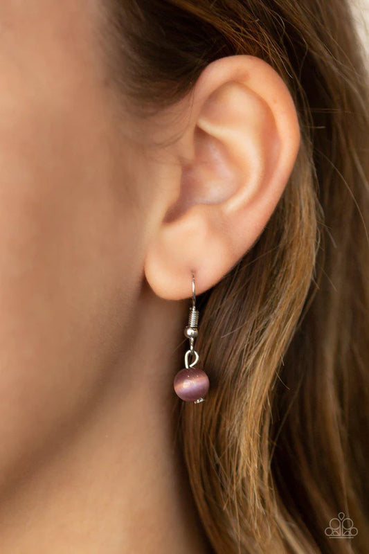 Rose-Colored Glasses - Purple Cat's Eye Necklace